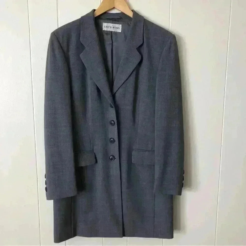 Erich Fend Wool Blend Jacket Coat Size 10